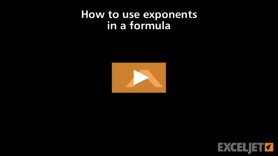 How to use exponents in a formula