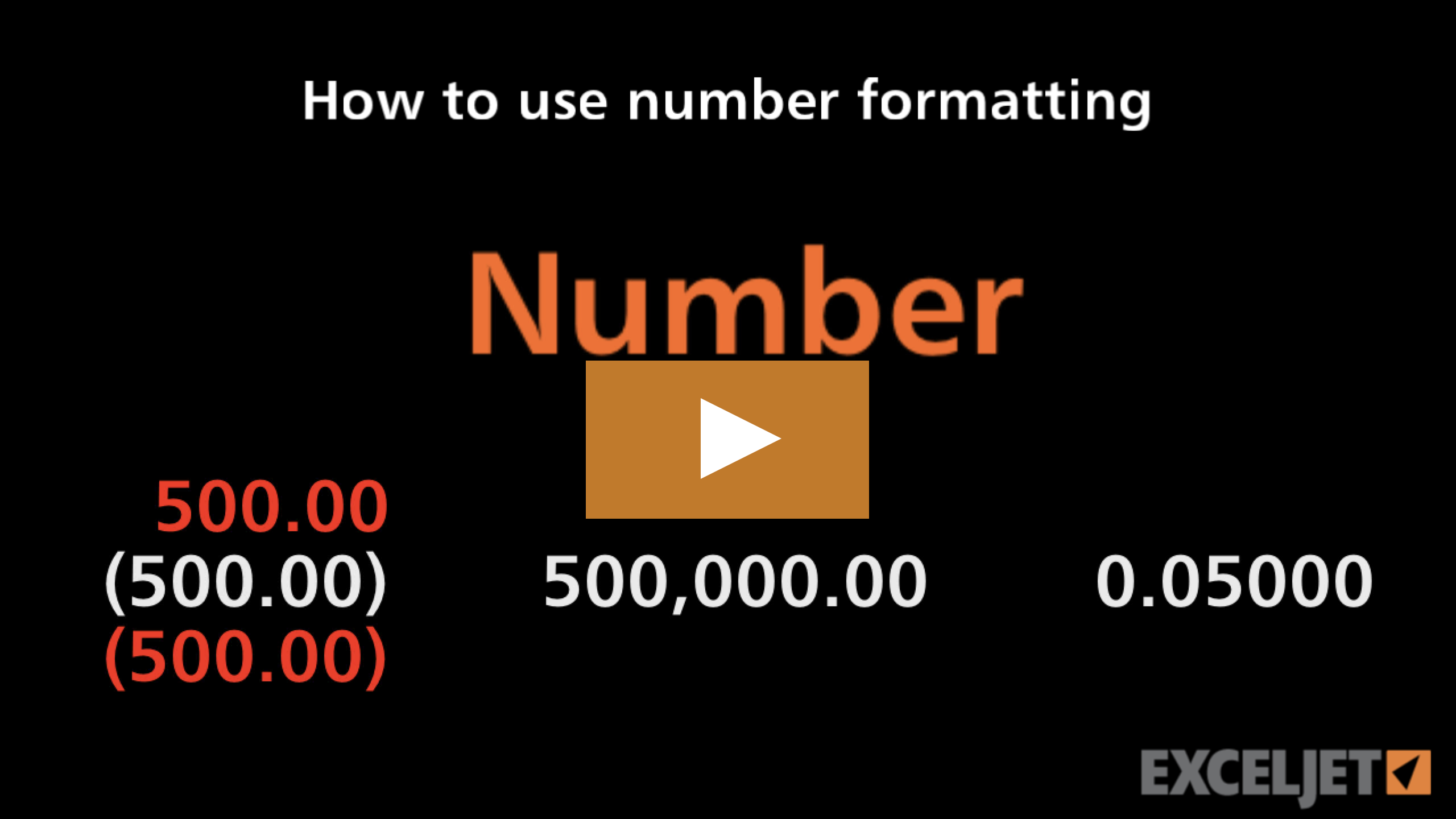 How to use number formatting in Excel (video) | Exceljet