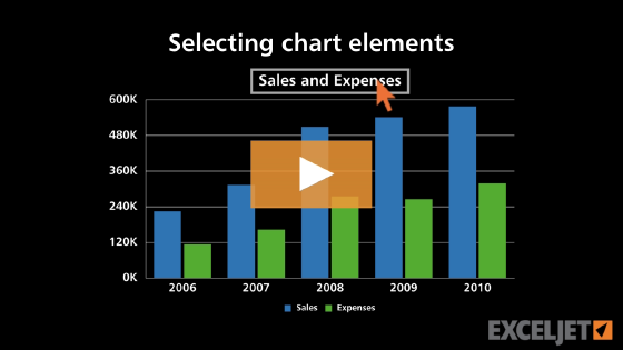 Selecting chart elements