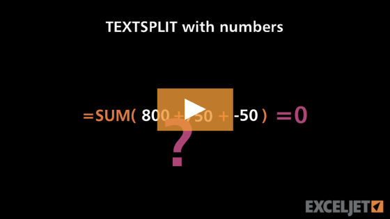 TEXTSPLIT with numbers