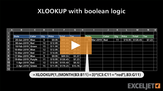 XLOOKUP with boolean logic